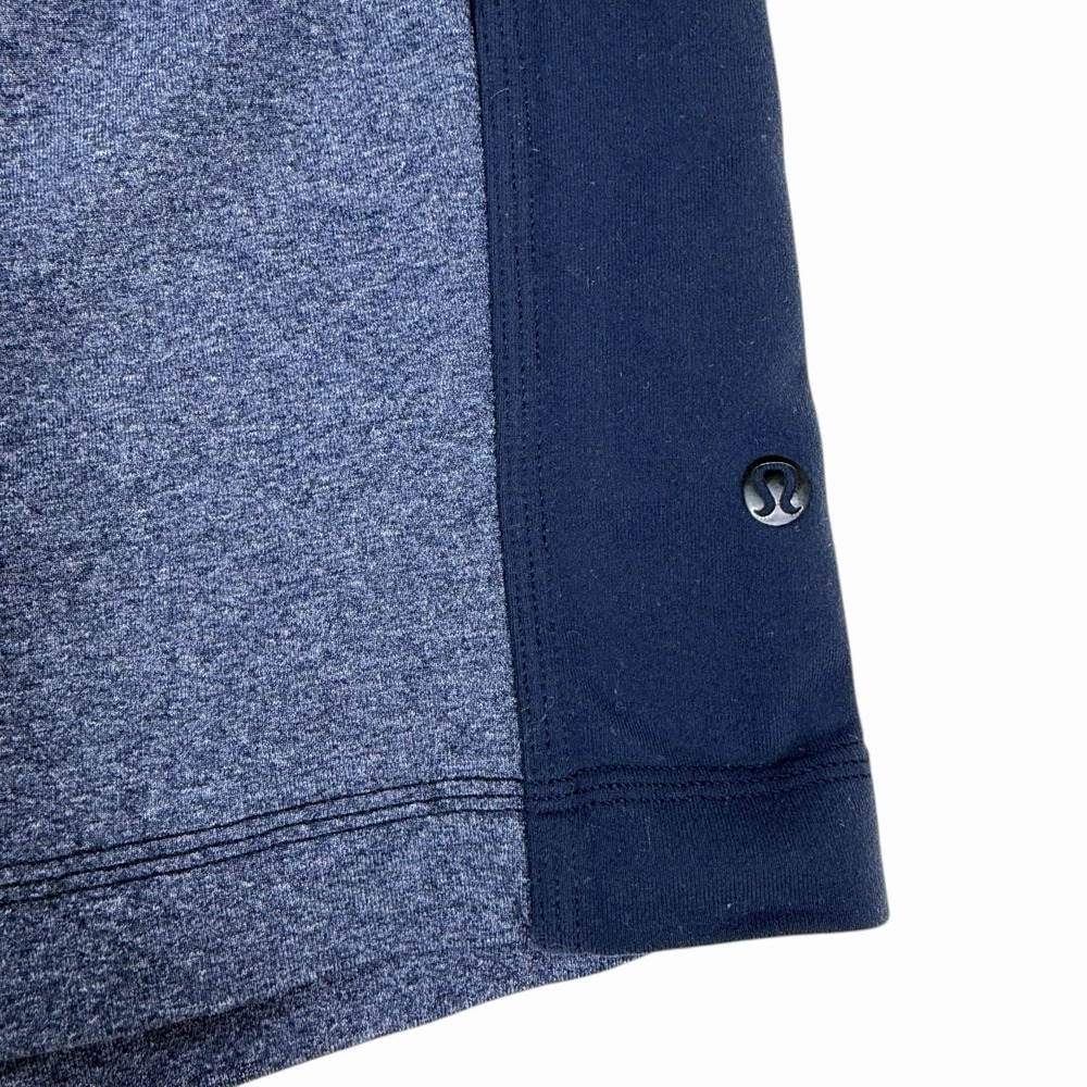 Lululemon Knit Shorts Heathered Blue Navy Men's Size Small Pockets Gym Workout - Picture 3 of 7